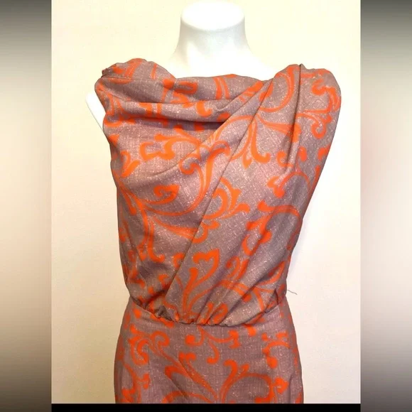 Anthropologie Beguile Byron
Lars sleeveless Drape Gray
Orange Sheath Dress 4 - Picture 3 of 10